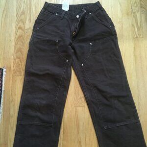 Carhartt Double knee 5 pocket canvas pant brown size 4x30